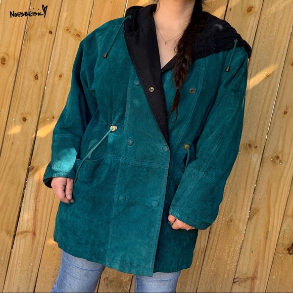 🚫SOLD•E✝️SY🚫 Vintage Maggie Lawrence Collection Leather Coat - Picture 5 of 10